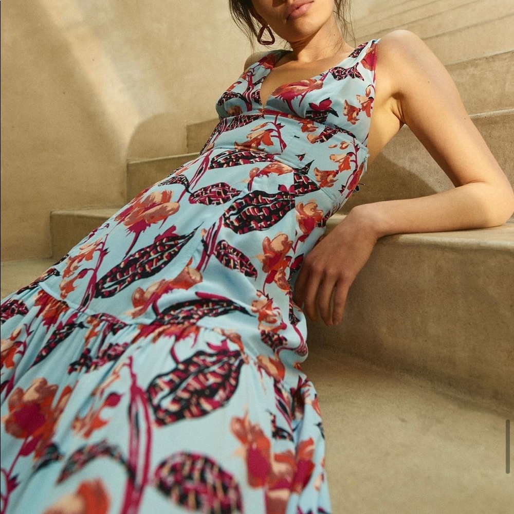 🌸 A.L.C. Rae Floral Dress 100% silk - Picture 2 of 11